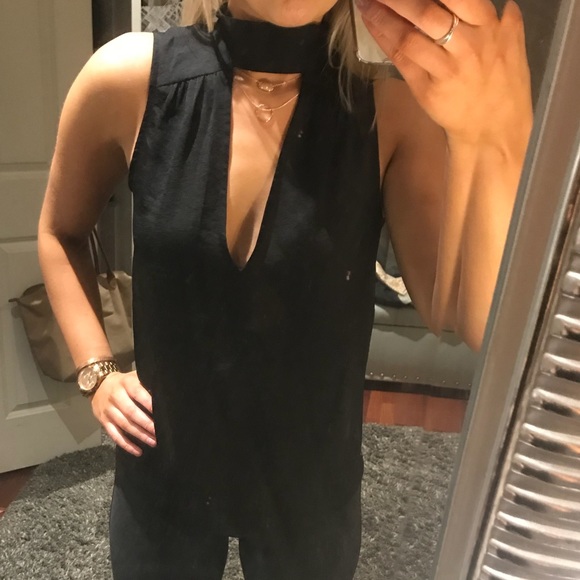 Express Tops - Black express satin top XS